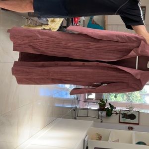 Ultra suede long coat